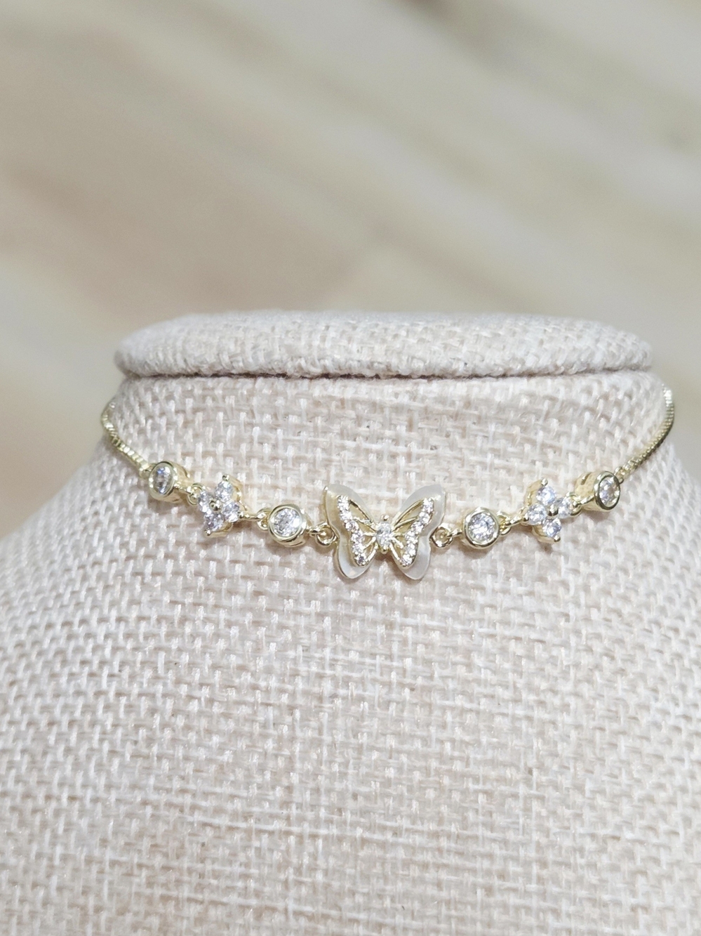 Delicate Gold Butterfly Bracelet- Women Jewelry